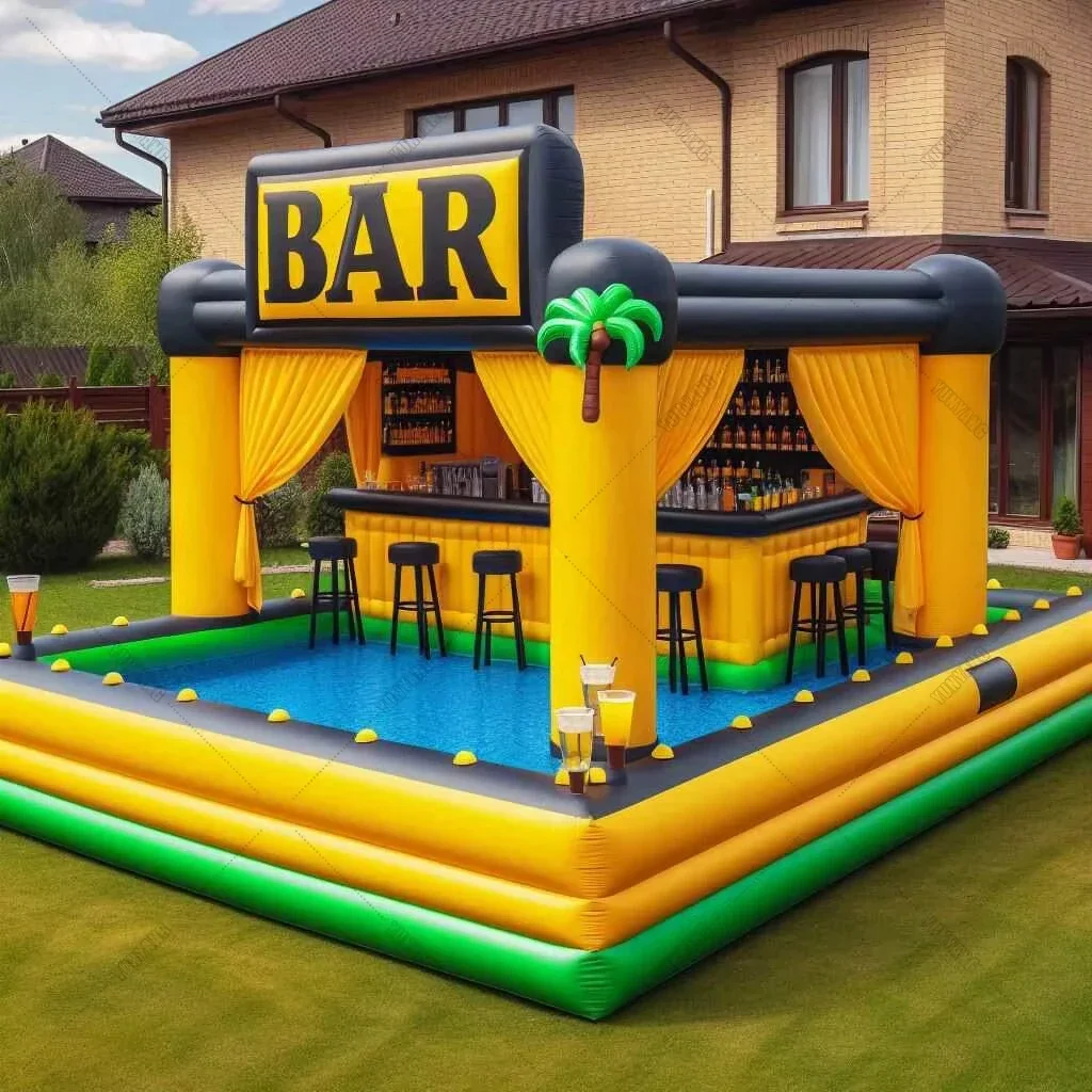 Inflatable Pool Beach Swimming Games Family Bar Outdoor Inflatable Pool Bar