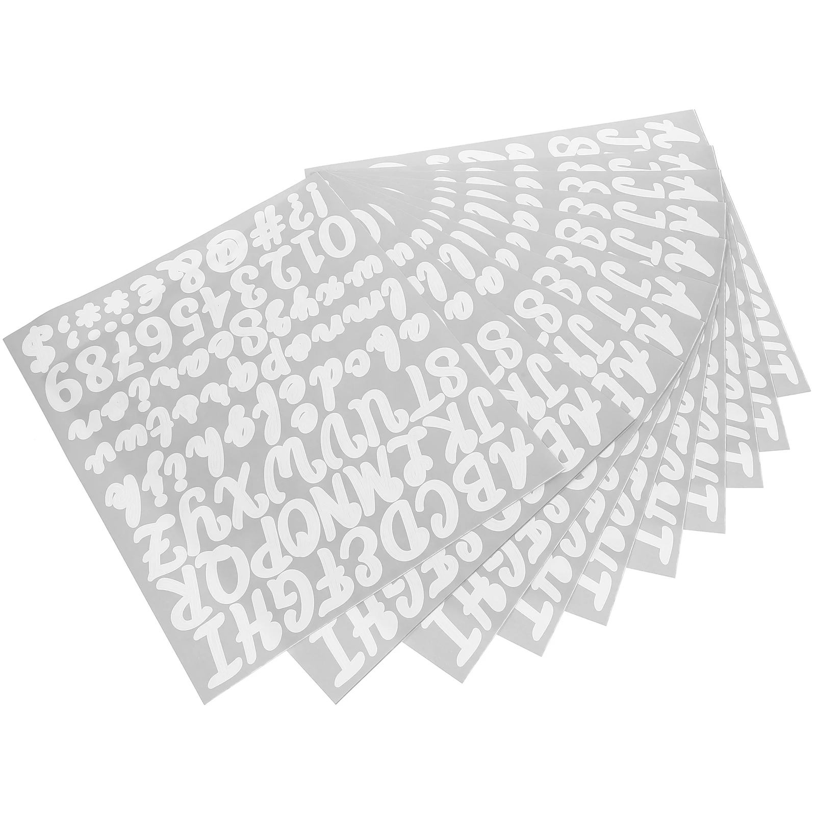 

10 Sheets Handwritten Thoughtful Stickers Letter Adhesive Letters Script Number Alphabet Decals Small