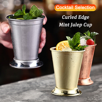 380ml Cocktail Mug Mint Julep Cups Stainless Steel Bar Martini Mojito Cocktail Beer Cup Mug Metal Beer Juice Glass Drinking Cups