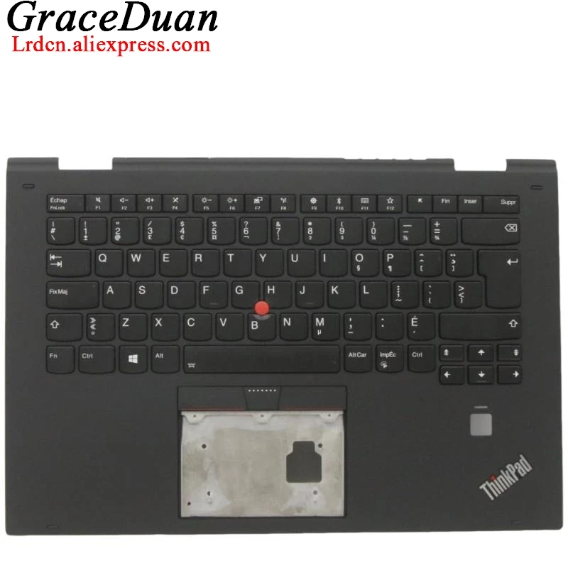 

CFR Canadian French Black Keyboard Upper Case Palmrest Shell Cover For Lenovo Thinkpad X1 Yoga 2nd Gen 2 G2 01HY800 01HY840 01HY