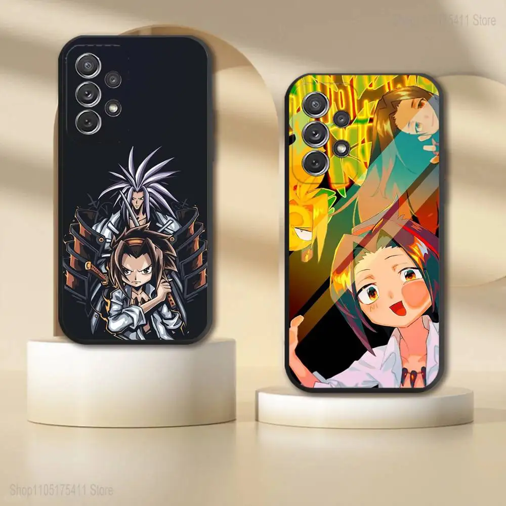 

S-Shaman K-King Anime Phone Case For Samsung S 25,24,23,22,30,21,10,9,Ultra,Plus,Lite,FE,4,5G Black Soft Case