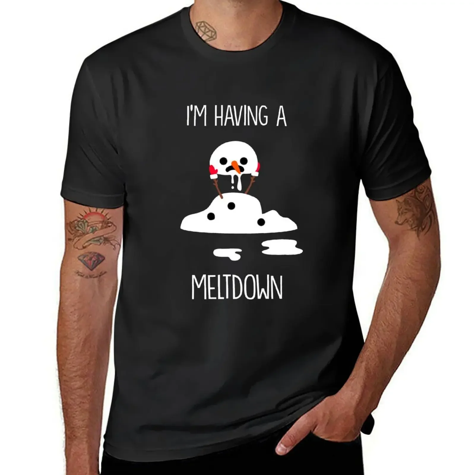 I'm having a meltdown T-Shirt blanks quick-drying tops boys whites black t-shirts for men