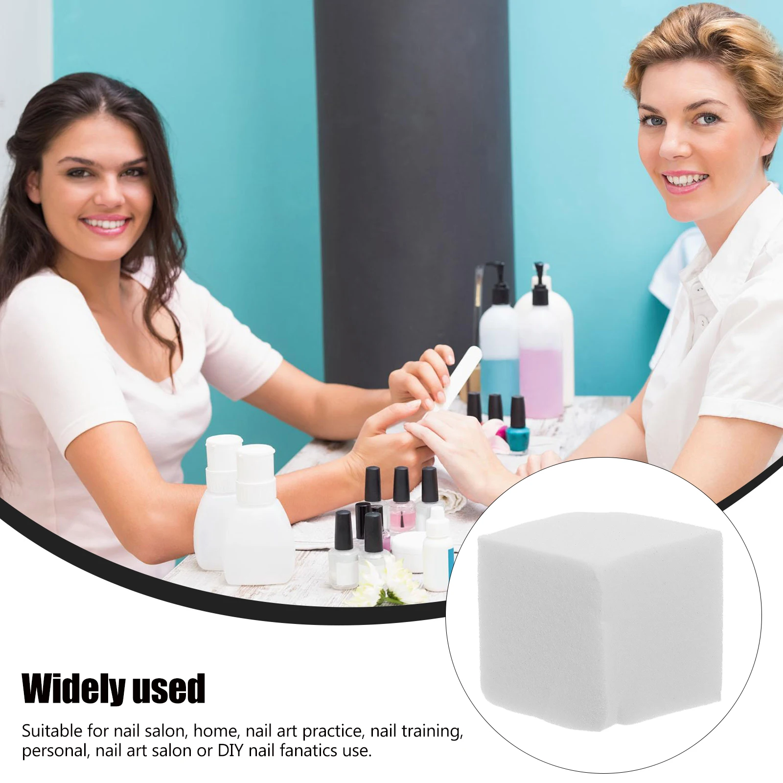 

50pcs Makeup Blending Blocks Art Gradient Tool Manicure Buffing Sponges Beauty Buffer Nail Care Supplies Sponge