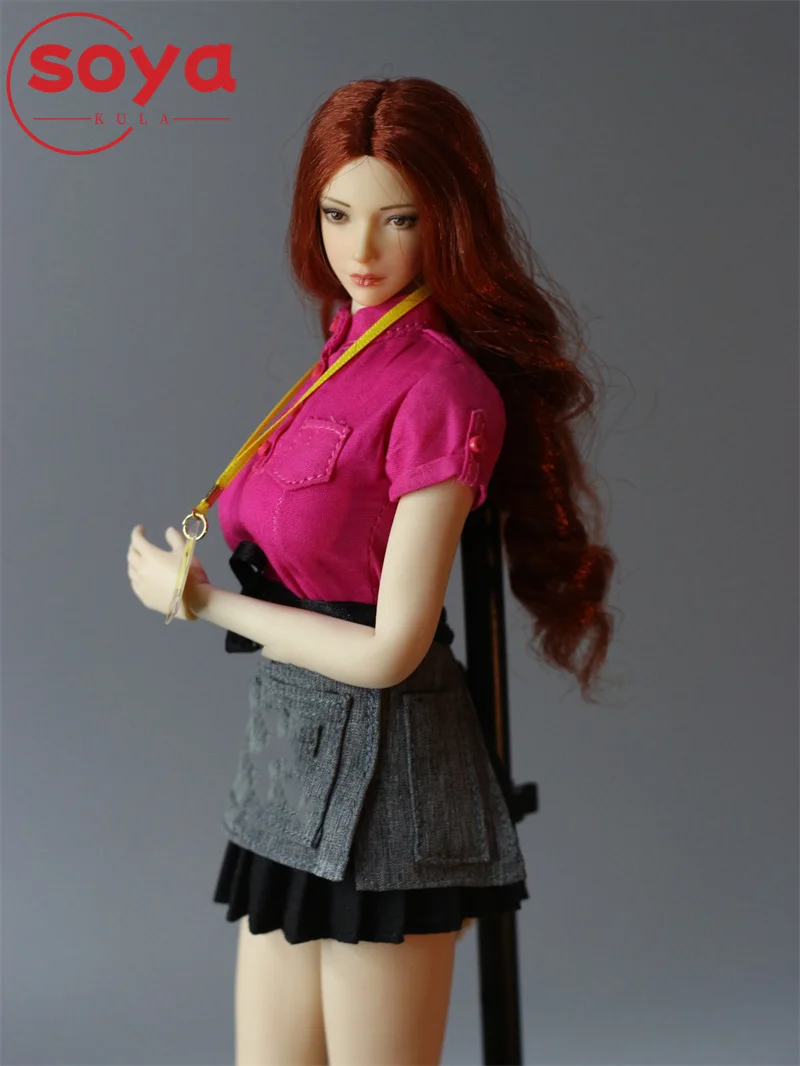 DMTOYS 1/6 Skala Damski Strój Roboczy Restauracyjny Zestaw Ubrań Model Pasujący do 12-calowych Figur Żołnierzyeków i Lalek