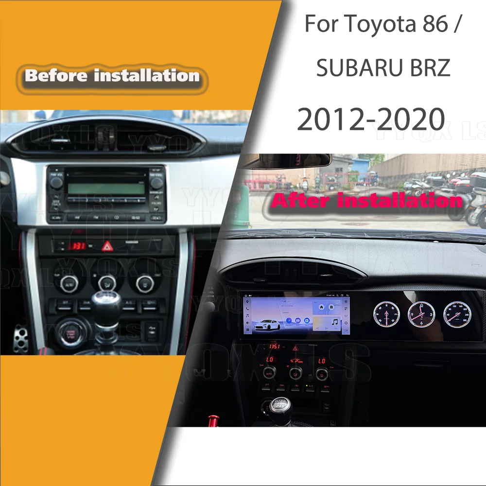 

Автомагнитола Android для Toyota 86 Subaru BRZ 2012-2020 с CarPlay, GPS-навигацией, сенсорным экраном, мультимедиа и воспроизведением видео