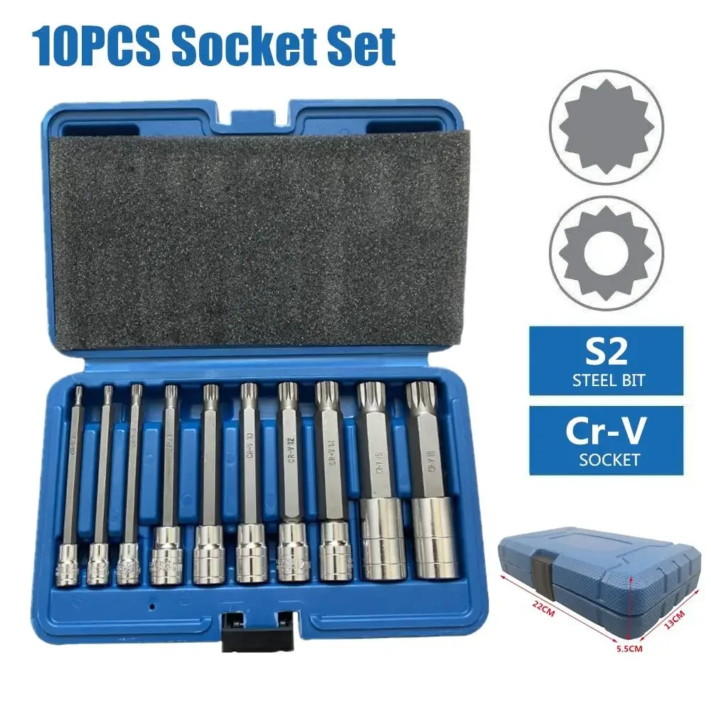 Triple Square Spline Bit Socket Set 1/4