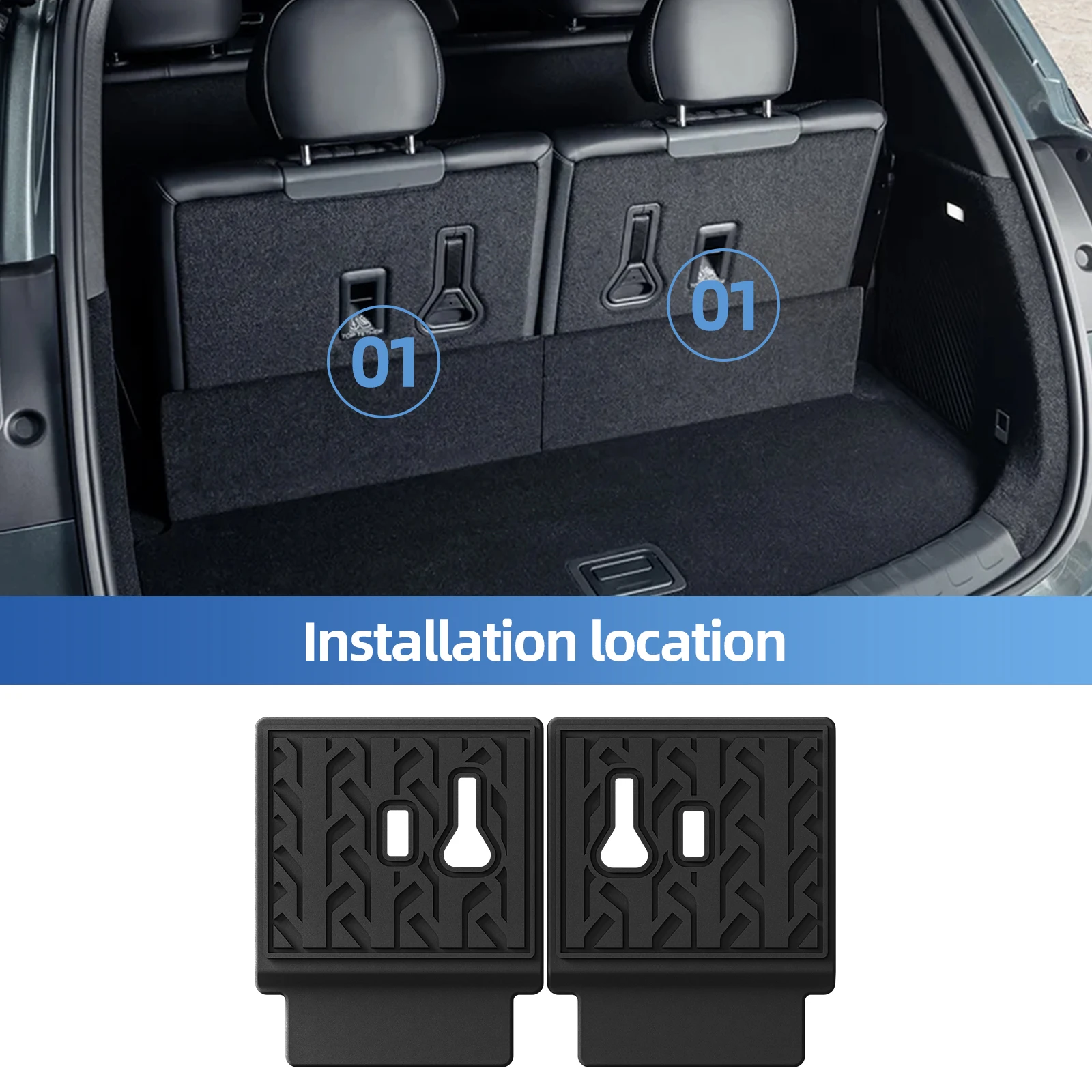 LUCKEASY Left Drive for BYD Tang L/Atto 8/Sealion 8 2025 2026 7Seats (Built-in Refrigerator Model) Car Floor Mats Cargo Trunk view 2