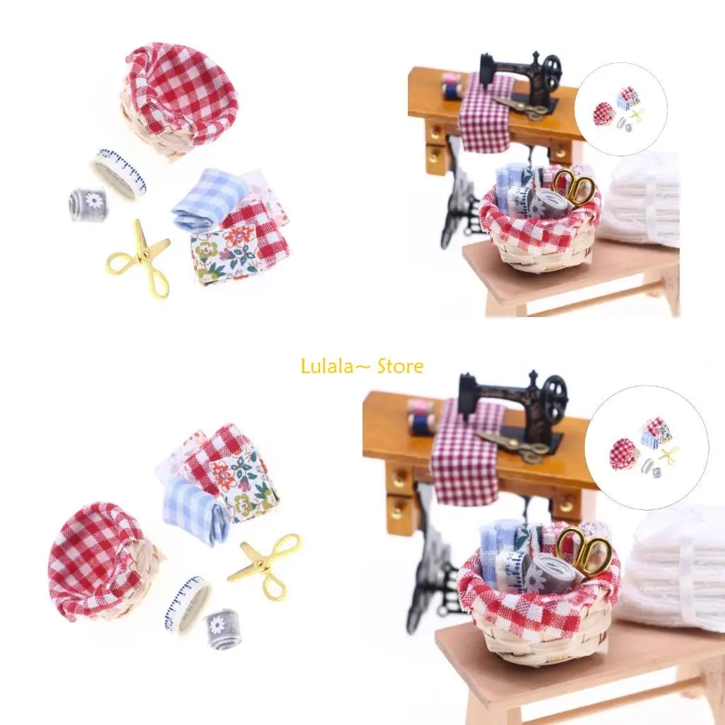 

Y4QA творческий набор для шитья для украшения сцены кукольного дома включает миниатюрную ткань