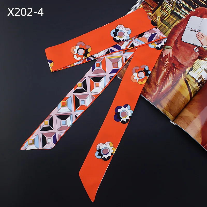 120 سنتيمتر * 5 وشاح كاميليا محاكاة الحرير ضيق وشاح طويل واقية من الشمس متنوعة ماجيك التعادل مقبض حقيبة الشريط الإناث نحيل الأوشحة #4