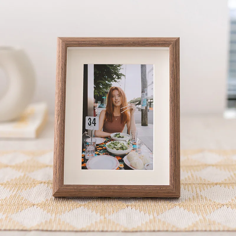 Nordic Wooden Picture Frame Creative Desktop Holder