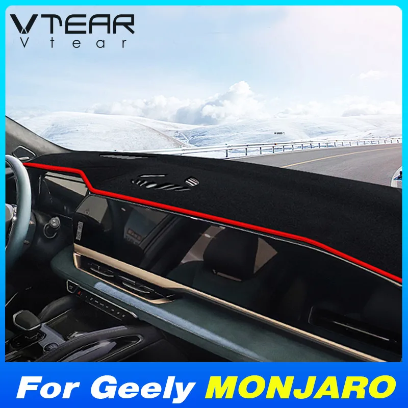 

Vtear Dashboard Mat Car Interior Styling Non-Slip Pad Decoration Sun Shade Rug Accessories For Geely Monjaro Kx11 Manjaro 2024