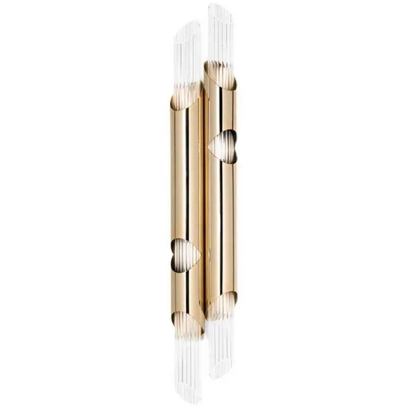 

Postmodern light luxury living room background wall glass wall lamp Nordic designer model room exhibition hall bedroom