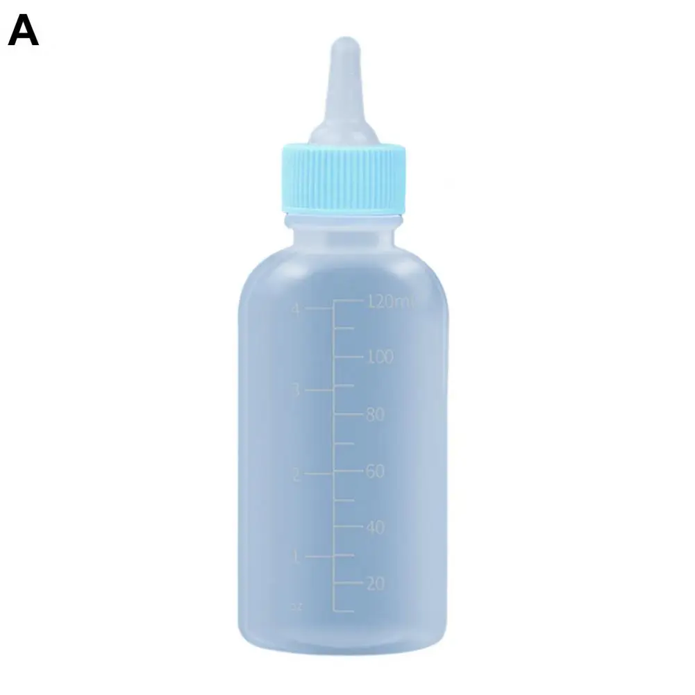 Pet Milk Feeder Soft Nipple Pet Bottle Scale Soft Nipple Pet Feeding Bottle Kits for Newborn Pets 50ml/120ml Silicone for Kitten