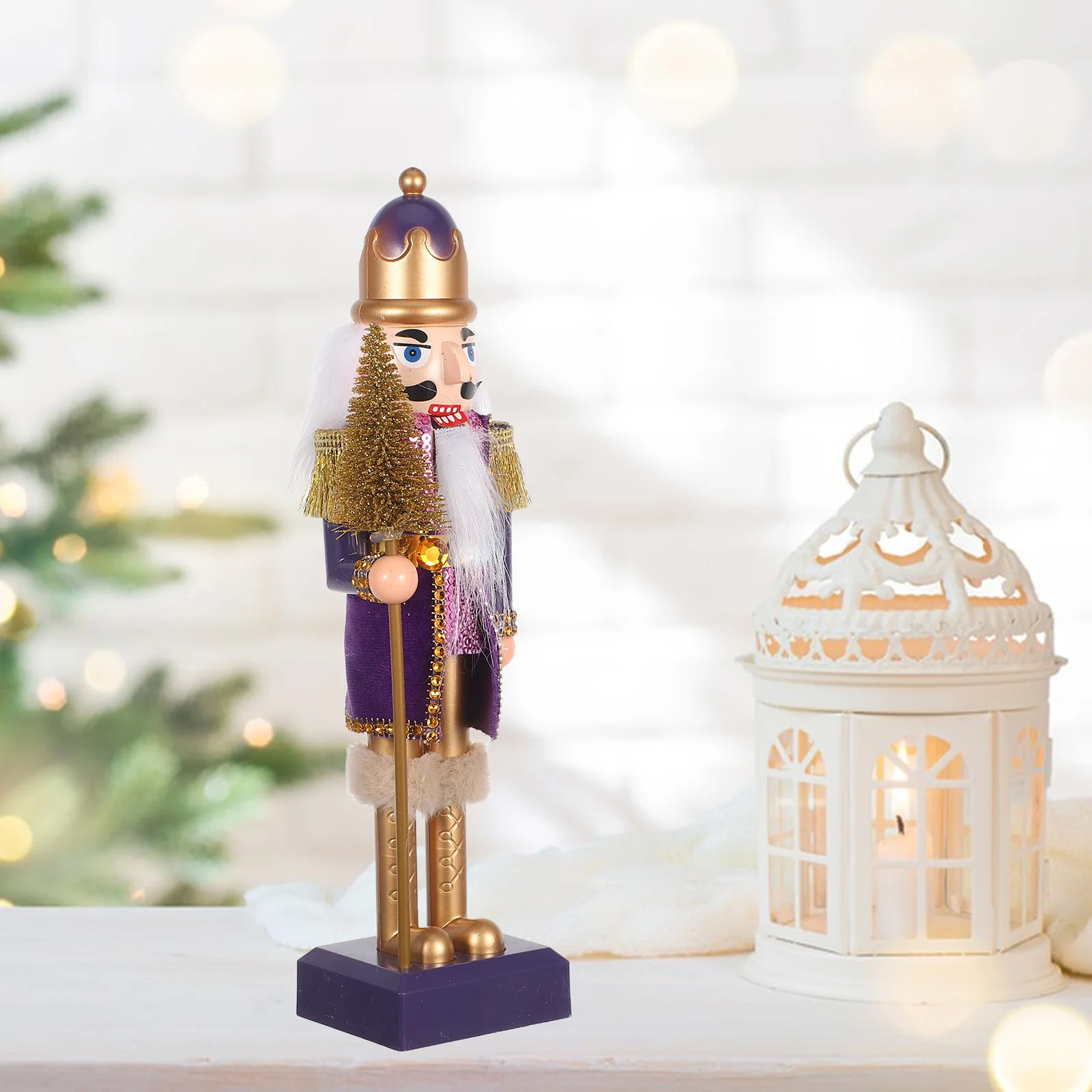 

11 Inch Christmas Nutcracker Lifelike Soldier Design Holiday Table Centerpiece Desktop Decor For Xmas Home Office Mantel Display