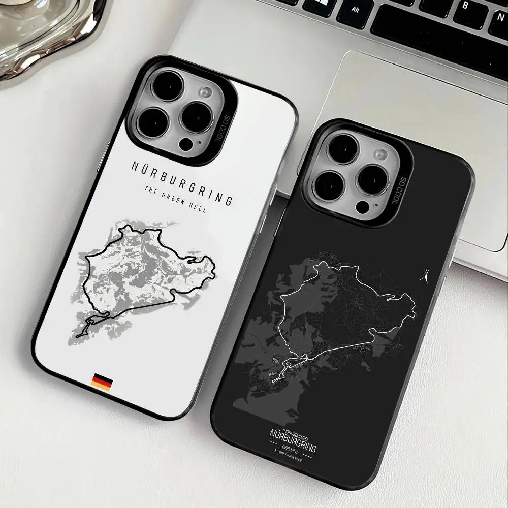 

N-Nurburgring Sport Car Phone Case Color-changing Transparent IPhone 11-16 Anti-fall TPU Case, Slim Fit.