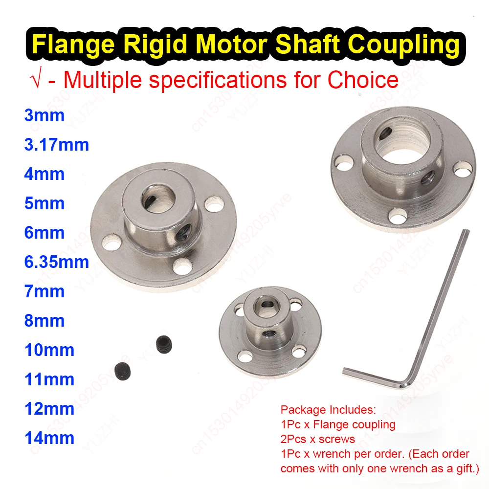 /4/5/6/8/10/11/12mm Rigid Flange Plate Flange Coupling 3High-hardness Metal Coupling Guide Shaft and Optical Shaft Support