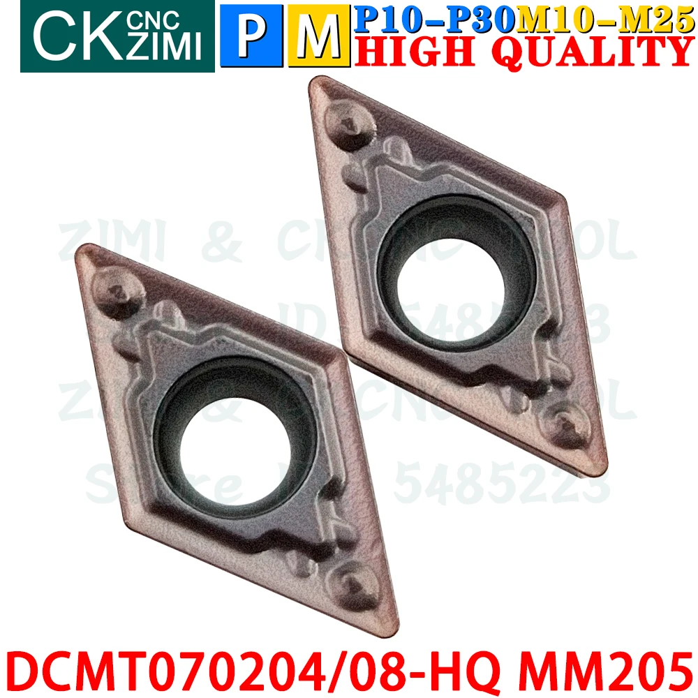 DCMT070204-HQ MM205 DCMT 070204 HQ MM205 Insertos de carburo Insertos de torneado internos externos Herramientas Herramientas de corte de torno de metal DCMT0702 DCMT 0702 HQ DCMT070204 HQ Herramientas de carpintería