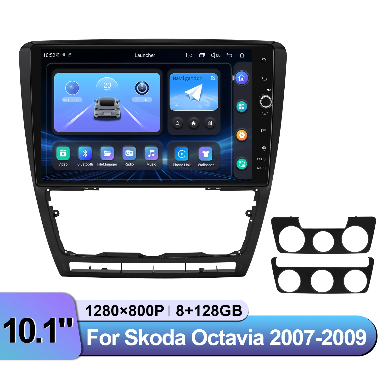 

Joying 10"1280*800 8G 128G Android Car Stereo Radio Multimedia Player For Skoda Octavia 2007 2008 2009 Support Wireless CarPlay