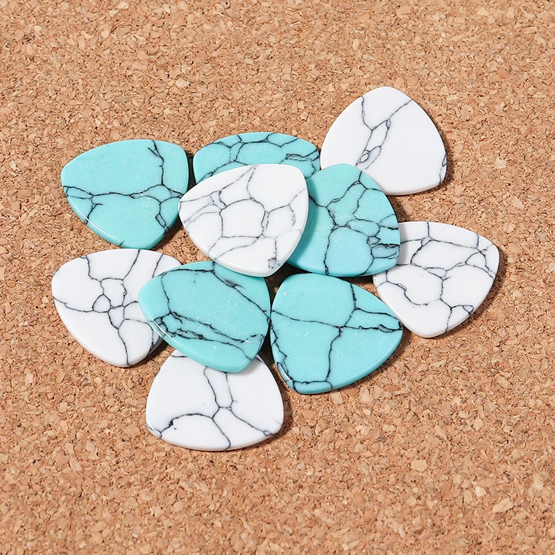 10pcs/lot Black Line Turquoise Cabochon Beads Round Triangular Natural Stone Cabochon Beads DIY Jewelry Making Ring Accessories