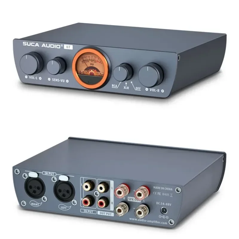 XLR バランスシングルエンド 300 ワット * 2 TPA3255 ミニ HIFI コンピュータデスクトップホームデジタルステレオオーディオアンプ VU メーター付き