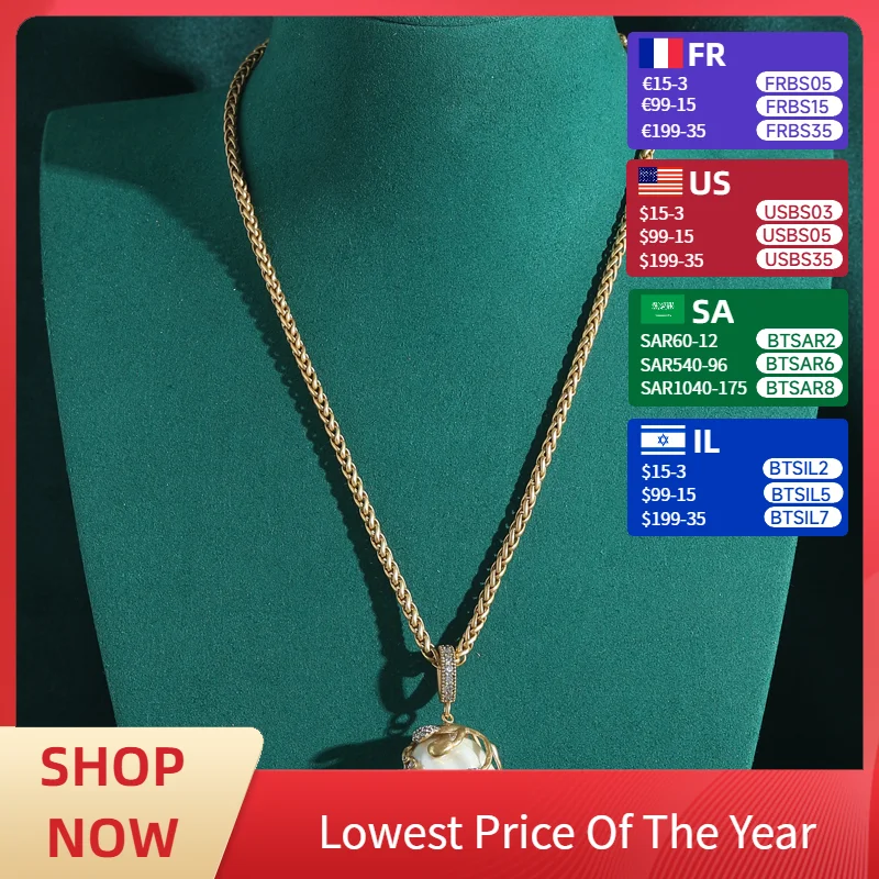 

Baroque Abs Pearls Necklace Jewelry Pendant Light Bulb Big Ball Rhinestones Gold Color Wedding Luxury Designer For Women 2025