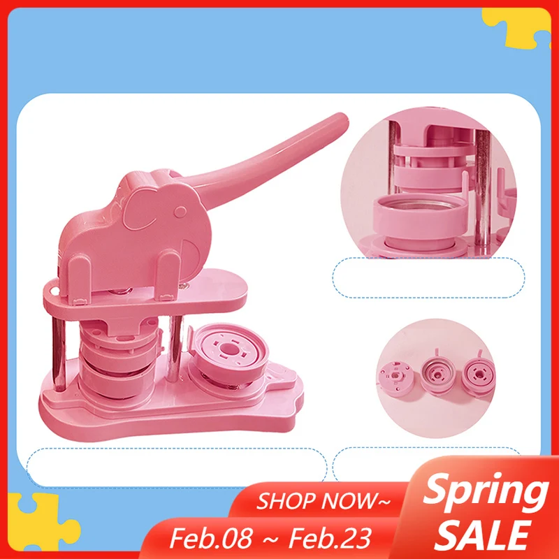 

Солон 58 мм, устройство для изготовления пуговиц со слоном, 50 комплектов деталей для изготовления значков + 5 * материалы для магнитов с мостом для самостоятельного изготовления пуговиц 58 мм, булавки