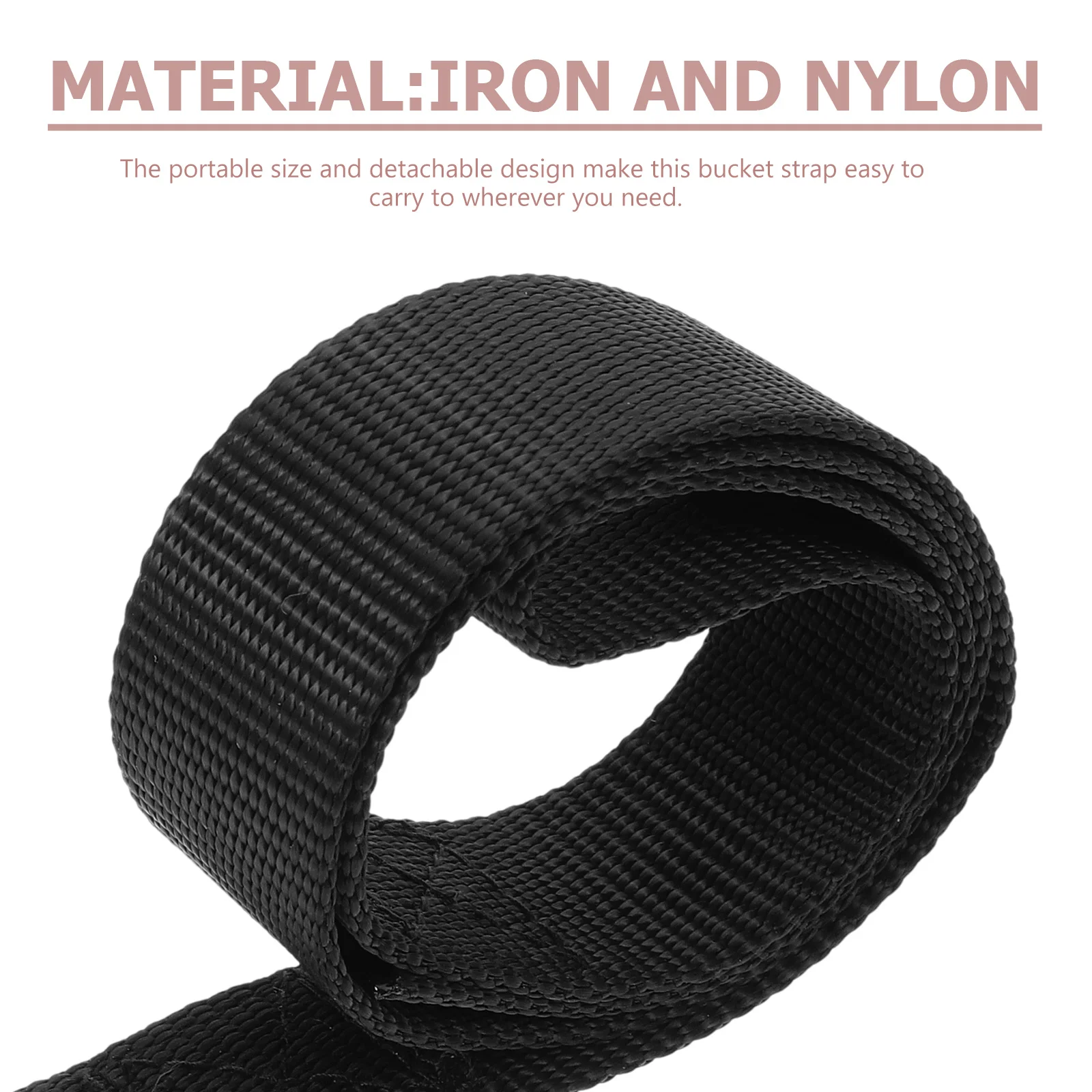 حزام دلو حصان قابل لإعادة الاستخدام مع خطاف حبال قابل للتعديل لسهولة تعليق مغذيات دلاء الماء في مراعي أو المراعي المستقرة #4