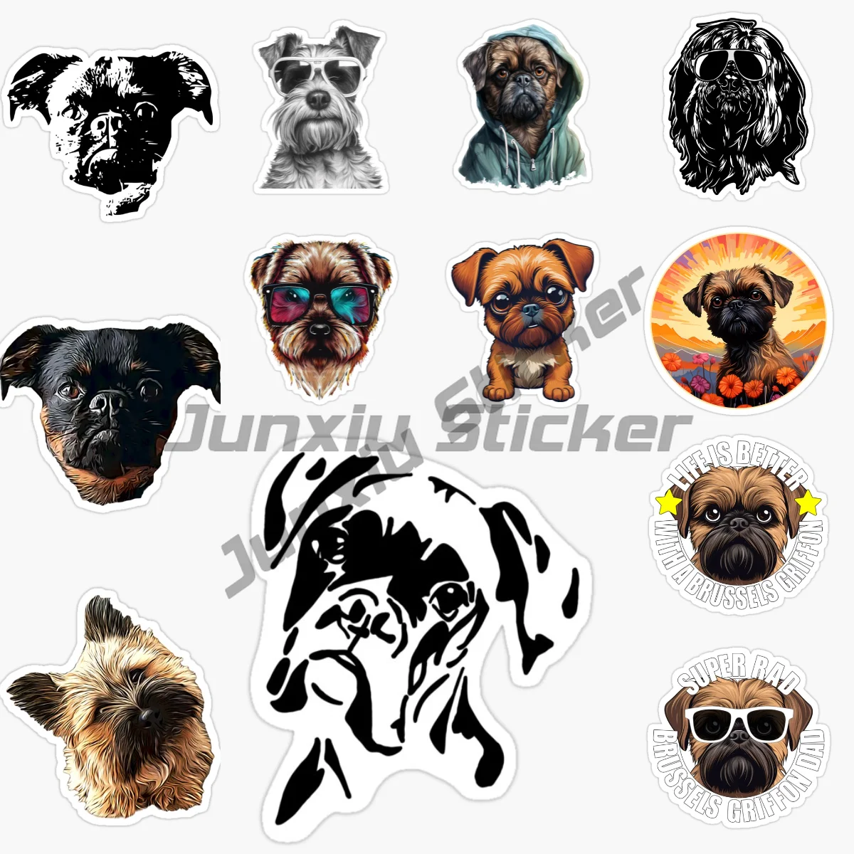 Наклейки с изображением гриффона Брюссельского Водонепроницаемая виниловая декорация