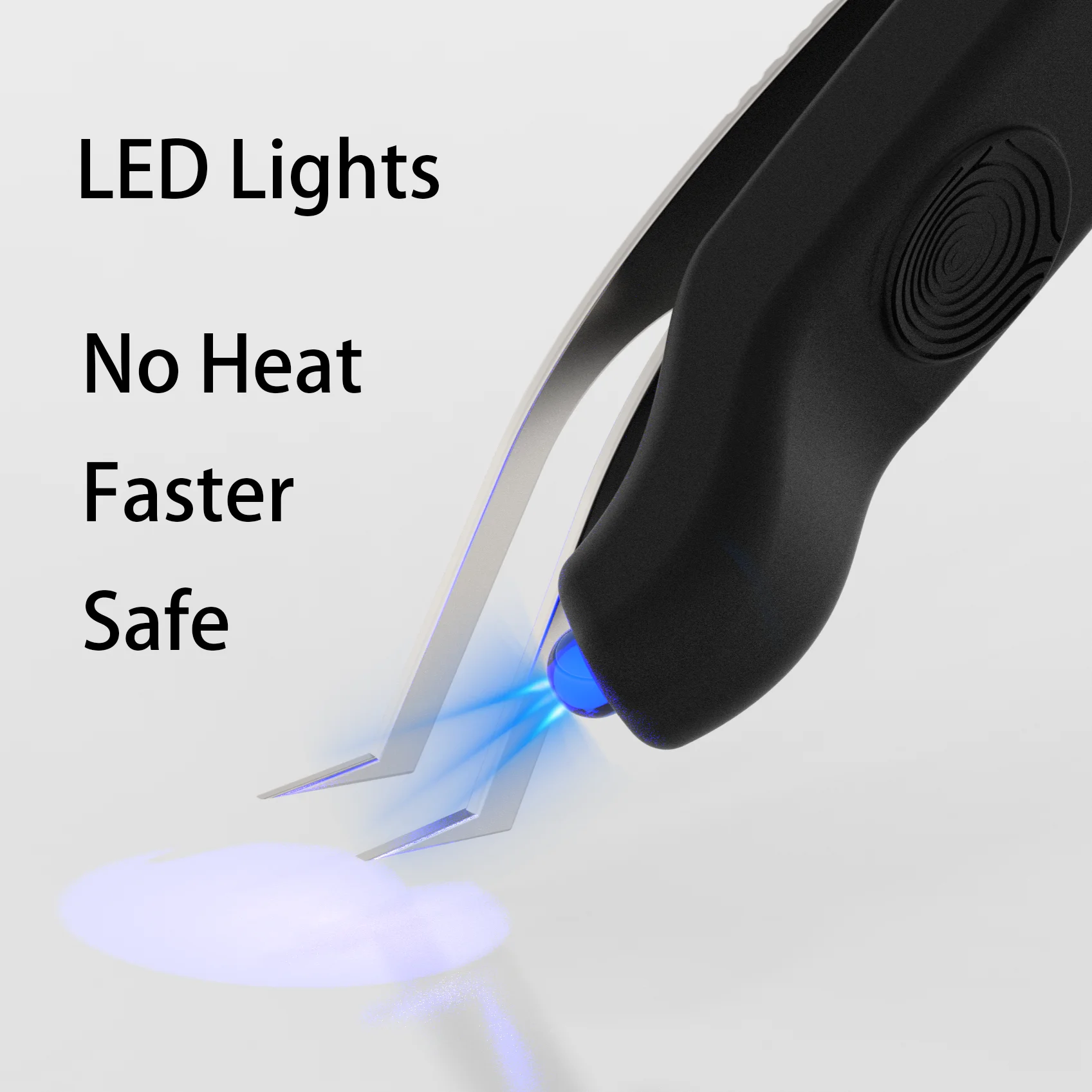 A Eyelashs Tweezers with Led Light Uv Eyelash Extensions Light Lamp Uv Lash Extension Glue Light on Tweezers