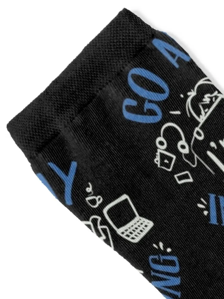 Go Away Im Introverting Socks with print gym hockey christmas gift Women's Socks Men's