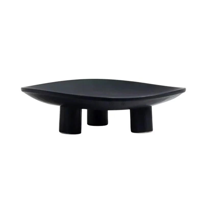 Simple modern resin tripod fruit plate home handicraft ornament model room hotel desktop decoration soft decoration jewelry