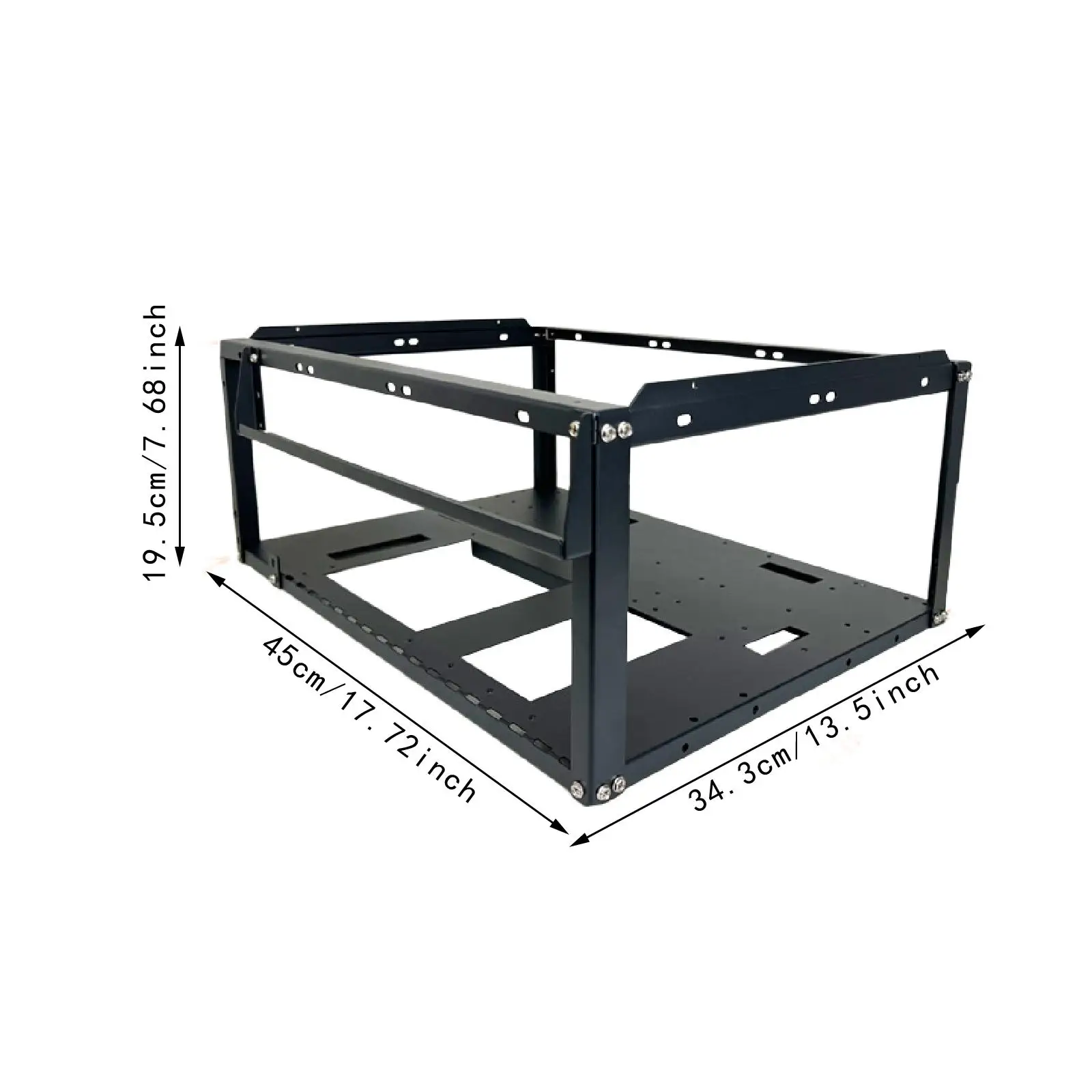 Caja de computadora abierta, caja de PC, banco de prueba fácil de montar, soporte apilable, accesorios de estante de chasis abierto, práctica resistente al desgaste