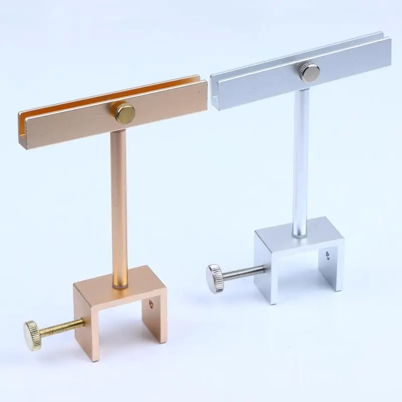 Aluminum Alloy Adjustable Price Tag Stand Merchandise Label Holder For Retail Clothing Store Display Rack view 4