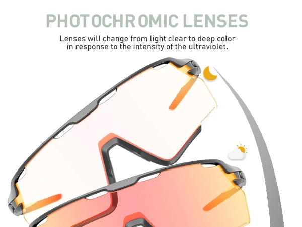 KAPOVE Neue Photochrome Outdoor Road Fahrrad Sport MTB Radfahren Sonnenbrille UV400 Radfahren Brillen Männer Frauen Reiten HiKing Gläser – Detail 3