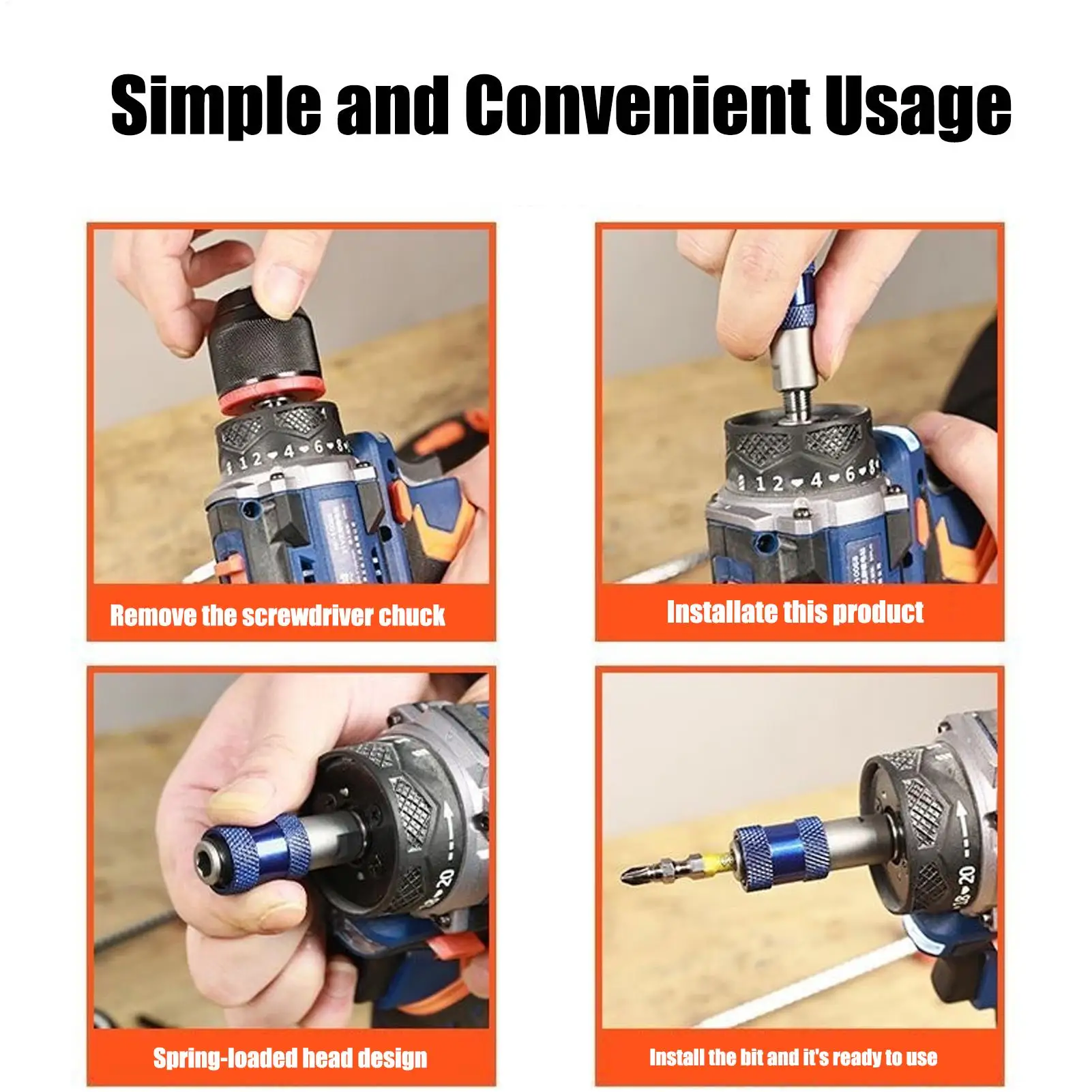 

Socket Adapter For Drill Steel Hex Shank Non-Slip Converter 6.35mm Drill Driver Socket Adapter For Home Furniture Construction