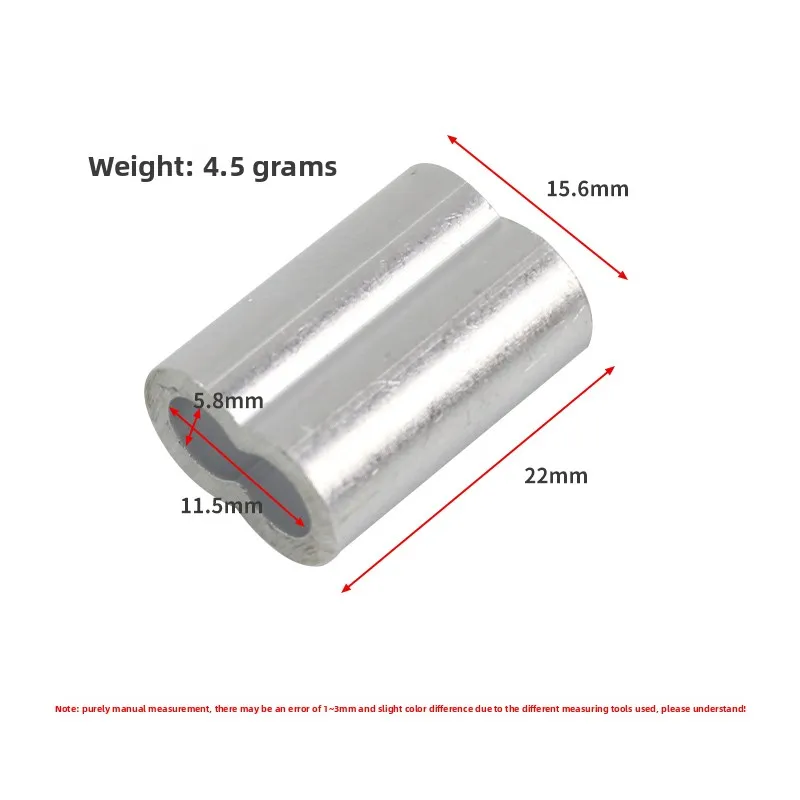 

Double Hole Aluminum Wire Rope Clip 8 Shape Locking Sleeve for Steel Cable Coin Operated Games