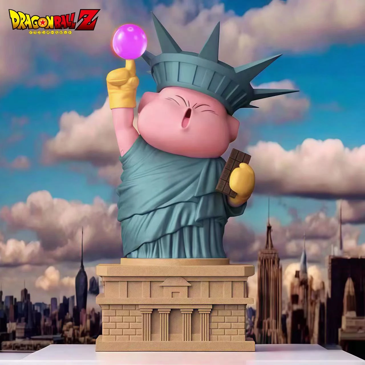 

Dragon Ball Majin Buu Cosplay Statue of Liberty Figurine PVC Model Anime Action Figure Cute Statue Collect Ornaments Toy Gifts