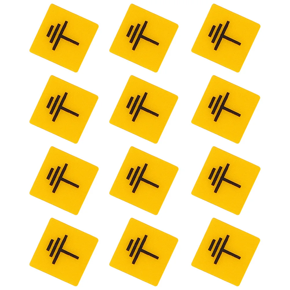 12개 접지 경고 라벨 안전 스티커 전기 울타리 표지판 PC 소재 기계 연결 데칼 보관