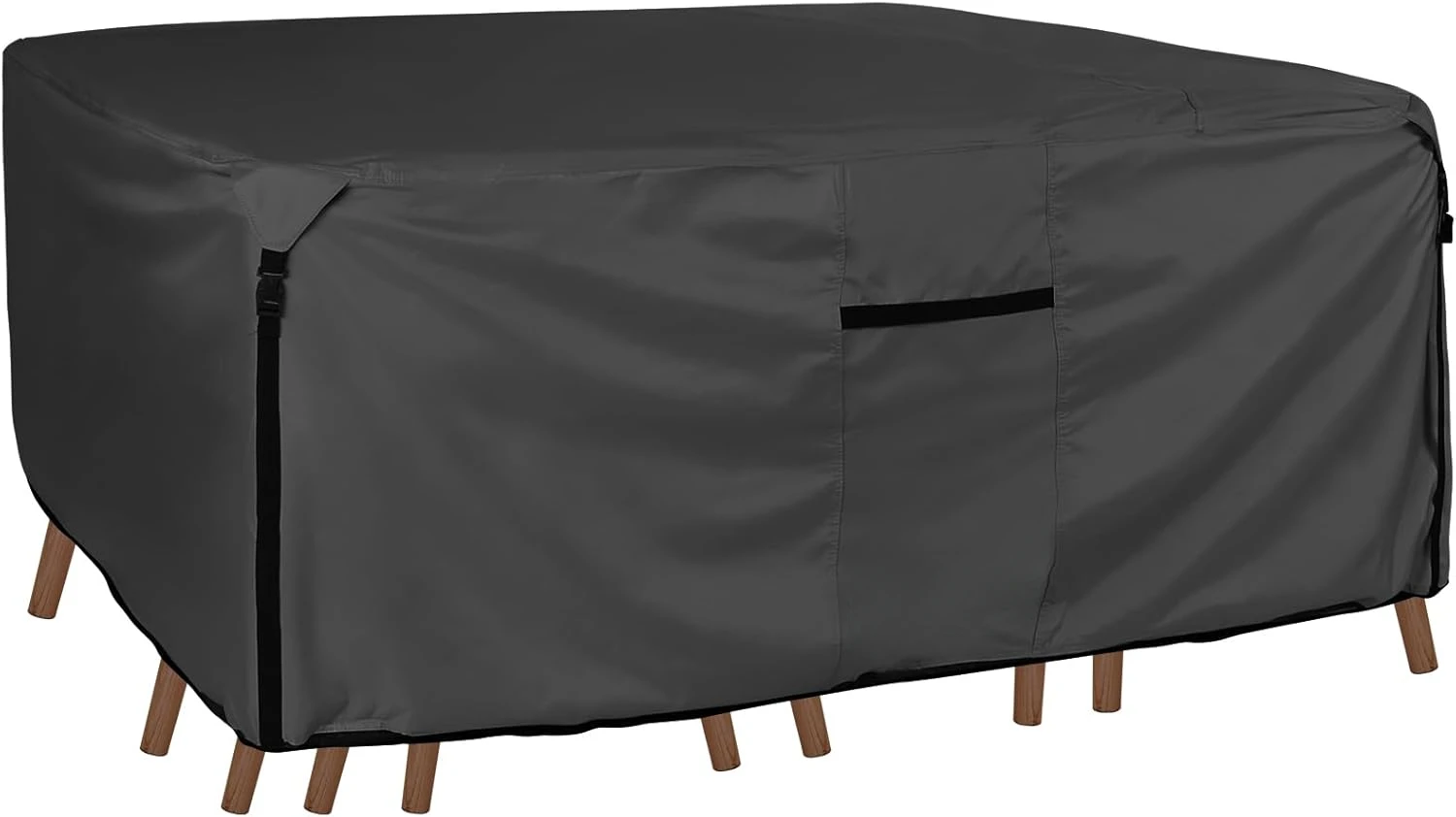 

600D Tough Canvas Heavy Duty Rectangular Patio Table and Chair Cover - Waterproof Outdoor General Purpose Furniture Covers