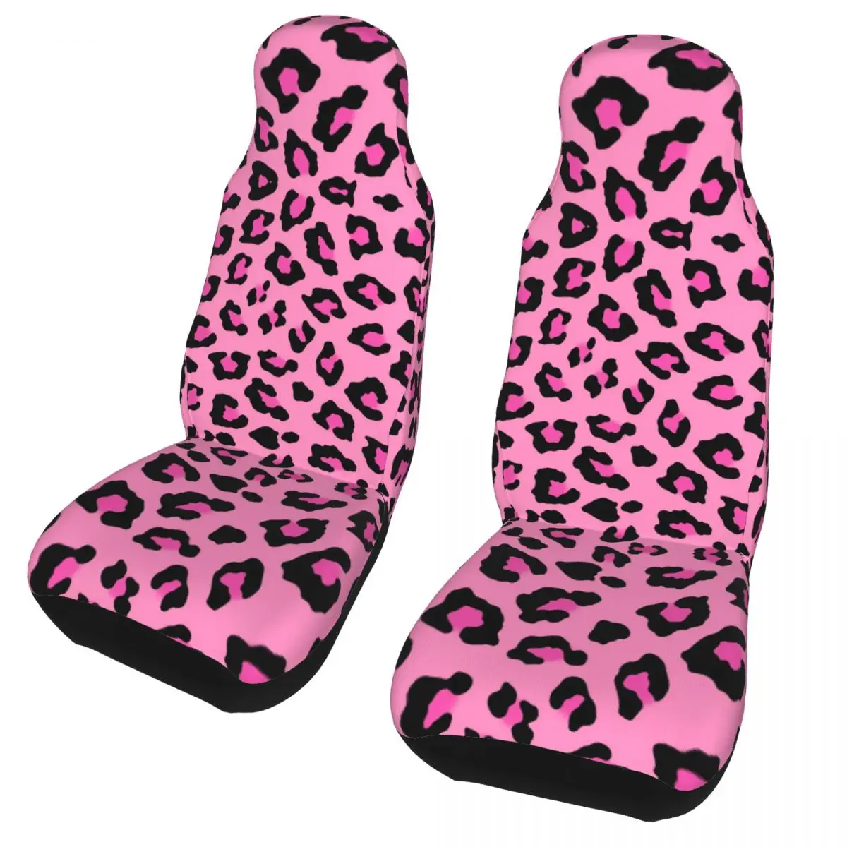 Pink Leopard Animal Print Universal Car Seat Cover Waterproof Suitable For All Kinds Models Seat Covers Polyester Hunting