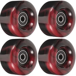 Patines de doble fila de 4 piezas, 5832, PU de dos colores mezclados, no cuatro ruedas, 82a, monopatín útil de alta elasticidad