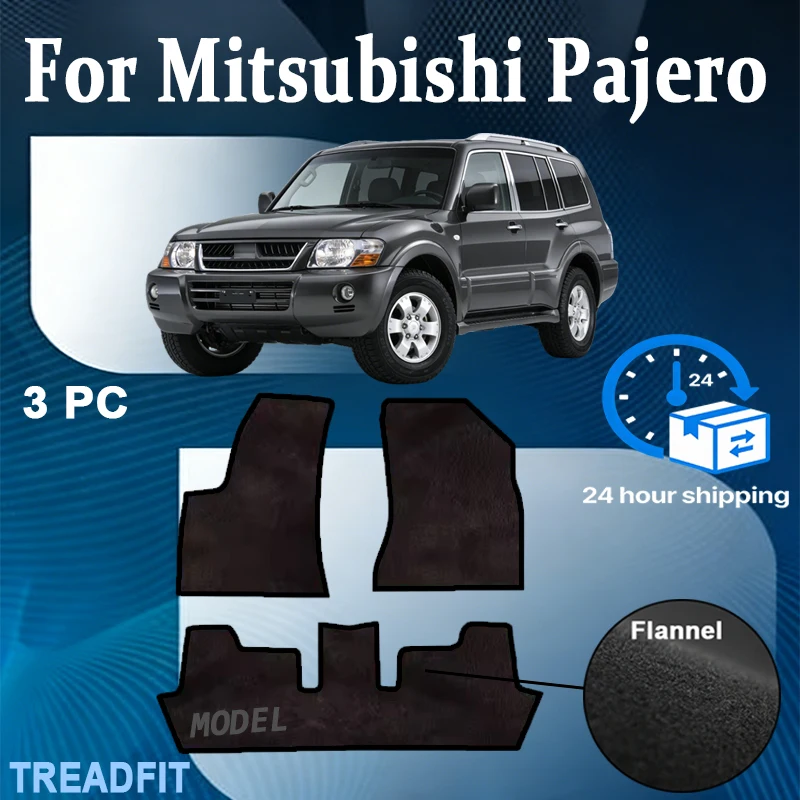 

Nylon Car Mats With Buttons For Mitsubishi Pajero 2008–2011 5saat MK4 Montero Shogun V73 short-wheelbase Car-Specific Mats pad