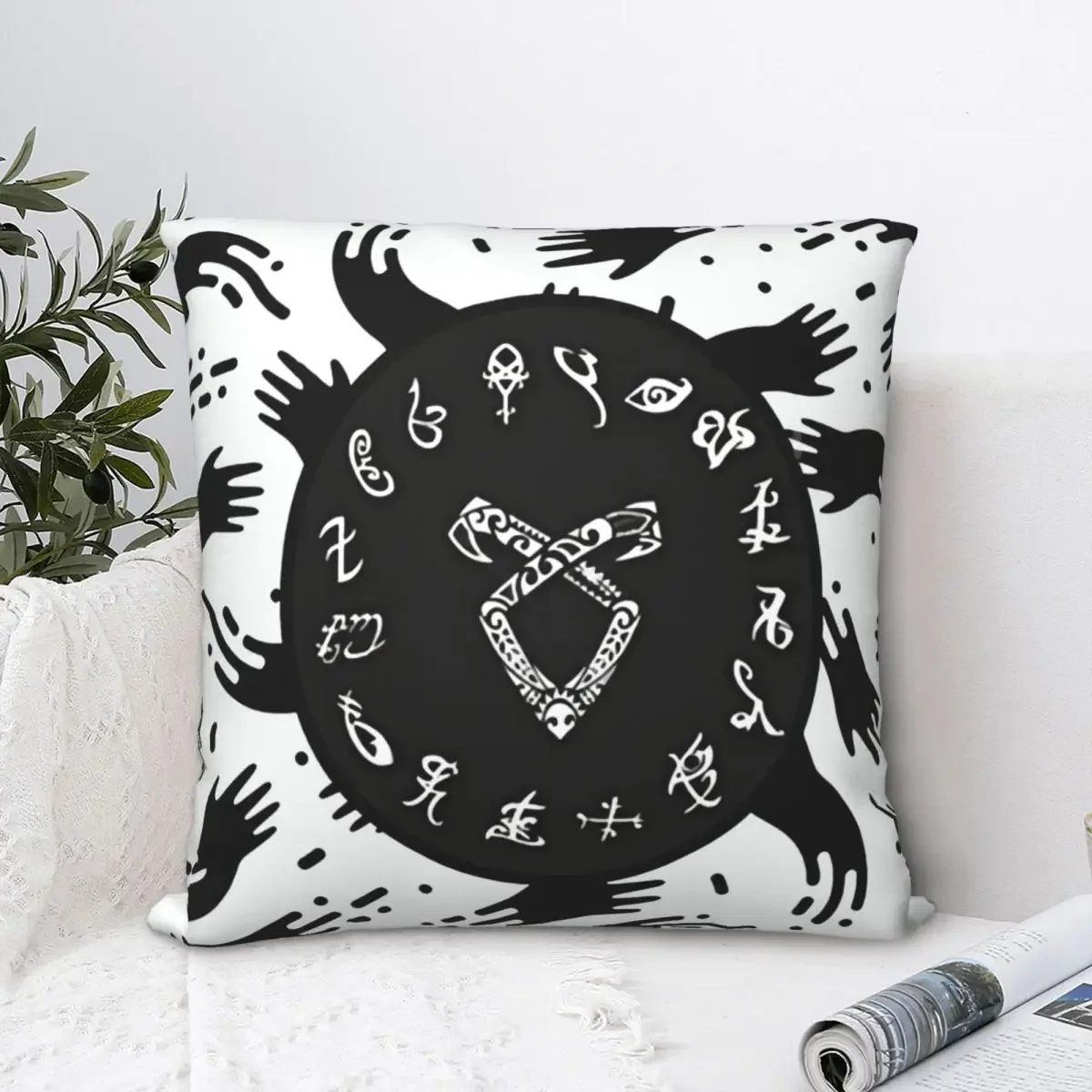 Runes Shadowhunters Throw Pillow Case Viking Norse Mythology Short Plus Cushion Covers For Home Sofa Chair Decorative Backpack