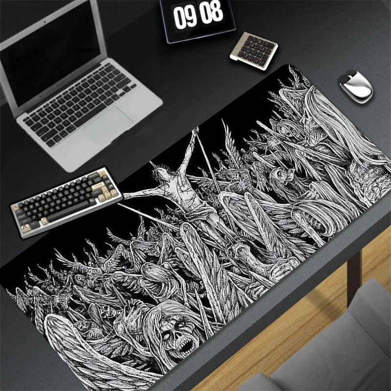 Pattern Game Mousepad Pad Rubber Mouse Mat Desk Gaming Non Slip Table Mat PC Gamer Cabinet Mousepad Terror Skeleton Keyboard Pad