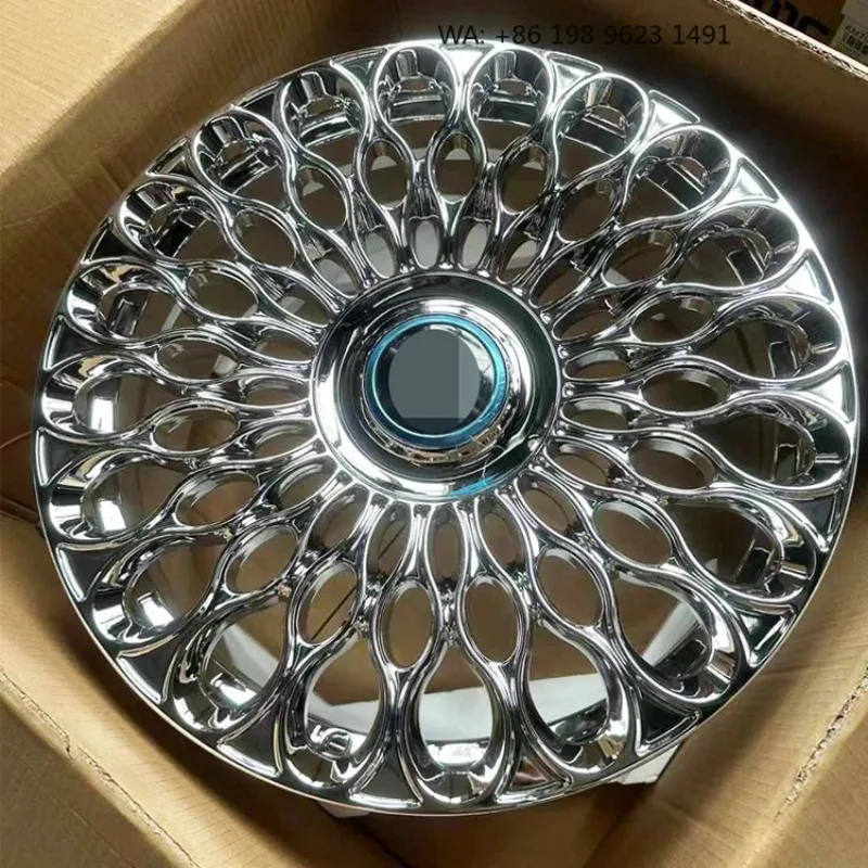 High end customized wheel hub Multiple Inch deep concave forged alloy rims, 5x3 PCD gold polished finish, single piece sporty