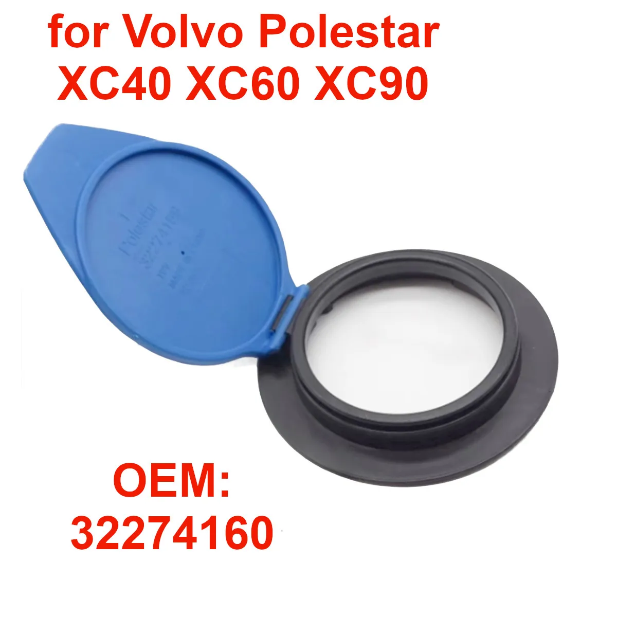 Car Windshield Washer Fluid Reservoir Tank Bottle Cap Cover 32274160 for Volvo XC40 XC60 XC90 Polestar