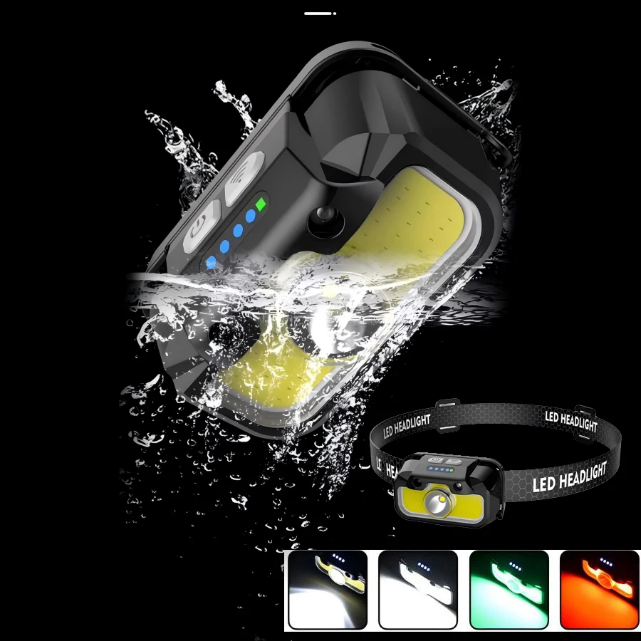 

LED Headlamp,Headlight USB Rechargeable Outdoor Headlamp Adjustable Camping Search Light for Running Jogging Fishing