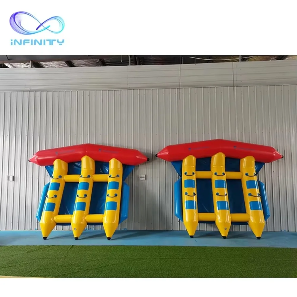 

Summer beach water games inflatable water toys 6 people can tow inflatable flying banana boat