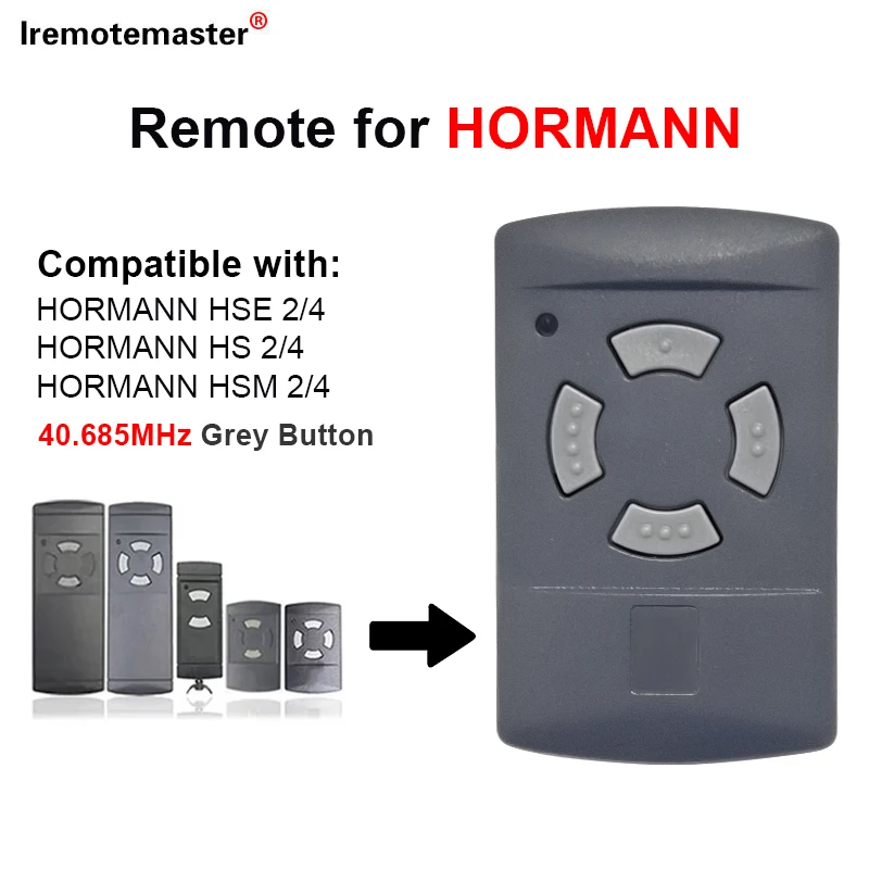 Clone 40.685MHz HORMANN HSE2 HS2 HS4 HSM2 HSM4 HSE4 Garage Door Remote Control