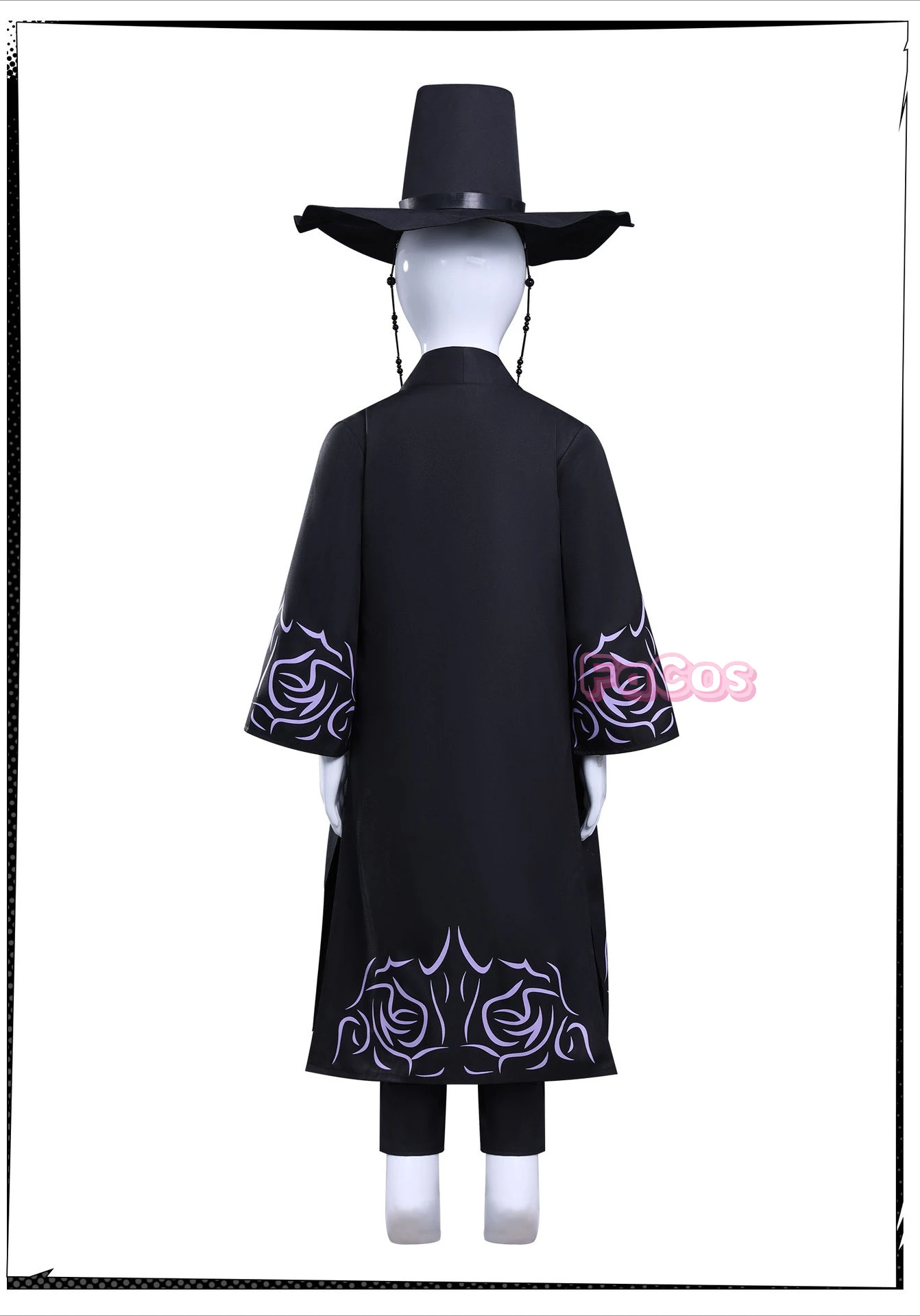 Костюм для косплея Saja для мальчиков KPop, охотники на демонов, Jinu Saja, халат, черная униформа, шляпа, серьги, сценическое представление, вечеринка на Хэллоуин